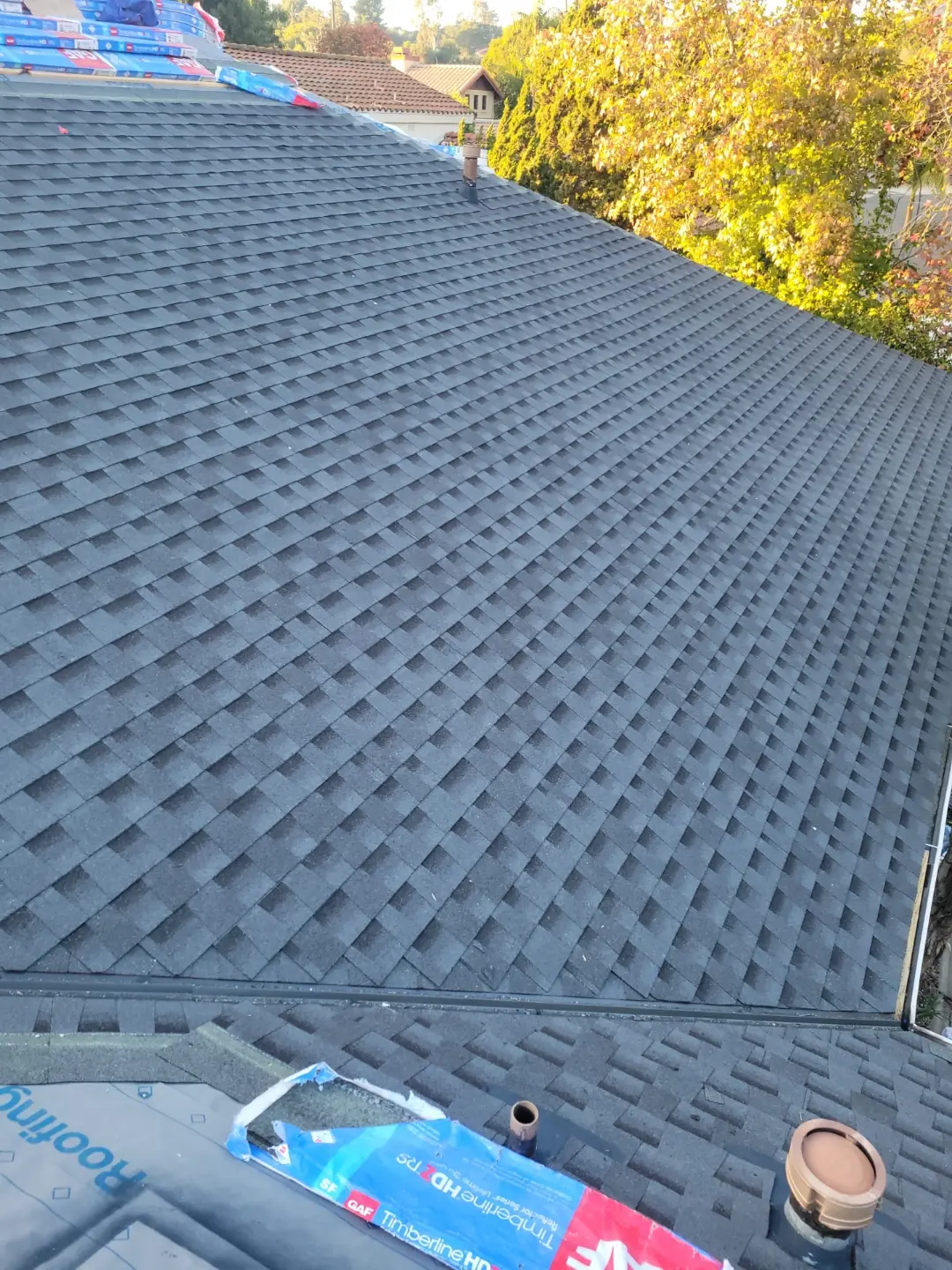 Homepage 10 Asphalt shingle roof replacement using GAF Charcoal Reflective series in Laguna Niguel, California